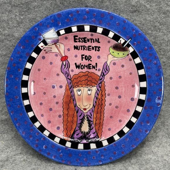 Lotus 2003 Humor Dessert Plates Lot of 3 Enjoy Abundance. Eat Dessert! Fun Y2K - Picture 2 of 9